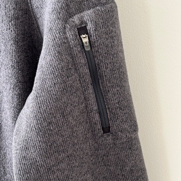 LL Bean Gray Sweater Fleece Hooded Zip Up Coat - Picture 7 of 16